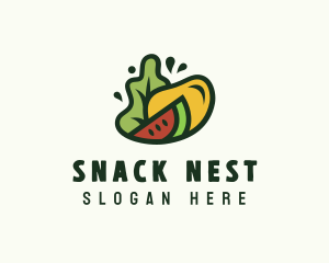 Vegan Grocery Fruit logo design