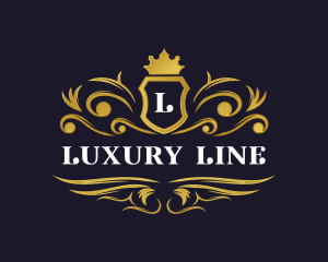 Luxury Crown Shield logo design