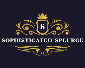 Luxury Crown Shield logo design