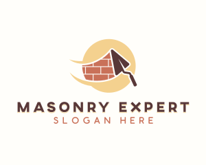 Masonry Construction Trowel logo design