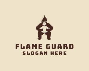 Gorilla Soldier Guard  logo design