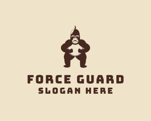 Gorilla Soldier Guard  logo design