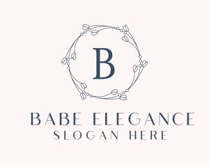 Floral Fashion Wreath  logo design