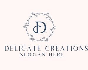 Floral Fashion Wreath  logo design