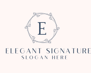 Floral Fashion Wreath  logo design