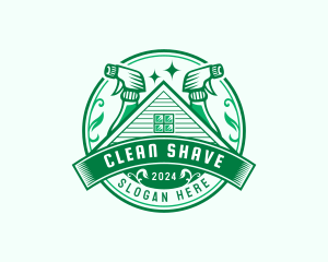 Cleaning Roof Maintenance logo design