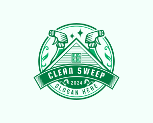 Cleaning Roof Maintenance logo design