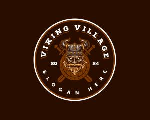 Angry Viking Man logo design