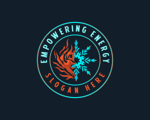 Fire Ice HVAC Thermal logo design