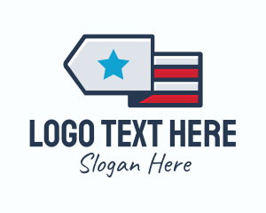 Star Stripes Military logo design