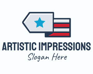 Star Stripes Military logo design