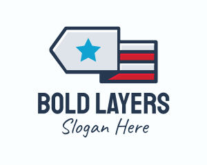 Star Stripes Military logo design