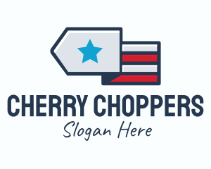 Star Stripes Military logo design