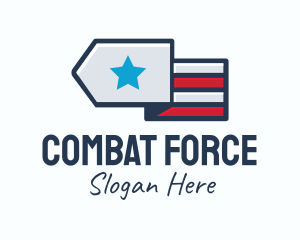 Star Stripes Military logo design
