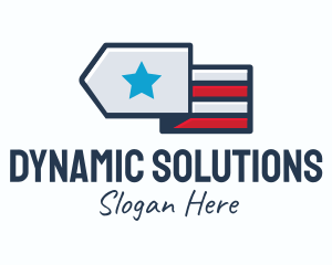 Star Stripes Military logo design