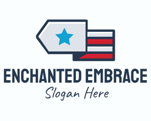 Star Stripes Military logo design