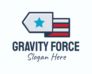 Star Stripes Military logo design