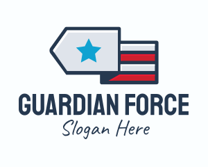 Star Stripes Military logo design