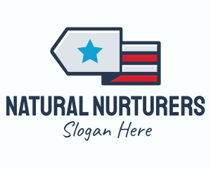 Star Stripes Military logo design