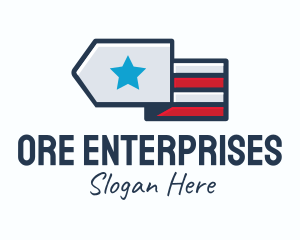 Star Stripes Military logo design