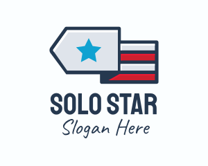 Star Stripes Military logo design