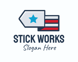 Star Stripes Military logo design