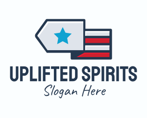 Star Stripes Military logo design