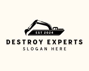 Mining Demolition Excavator logo design