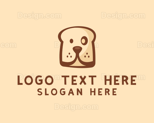 Dog Bread Toast Logo