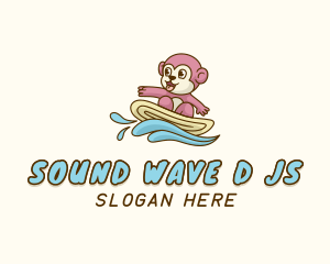 Monkey Wave Surfing logo design