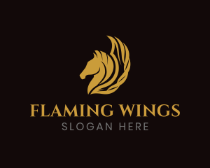 Horse Pegasus Wings logo