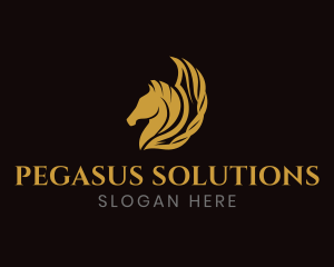 Horse Pegasus Wings logo