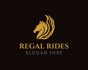 Horse Pegasus Wings logo