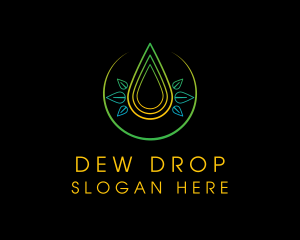 Leaf Water Drop logo design