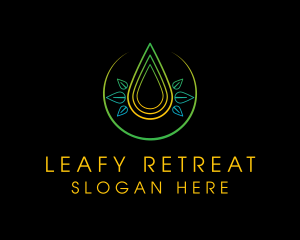 Leaf Water Drop logo design