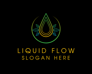 Leaf Water Drop logo design