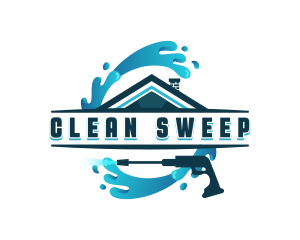 Pressure Washer Home Cleaning logo design