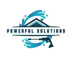 Pressure Washer Home Cleaning logo design