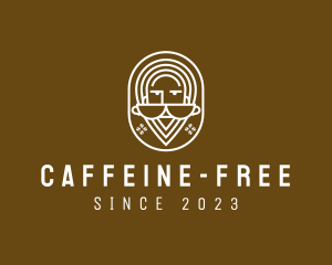 Hipster Coffee Barista logo design