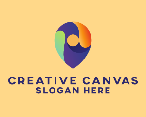 Creative Location Pin logo design