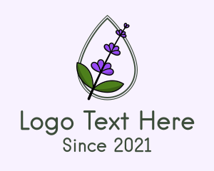 Lavender Flower Droplet logo