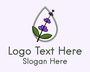 Lavender Flower Droplet Logo