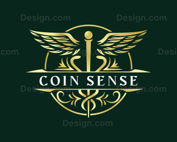 Caduceus Wings Health Logo