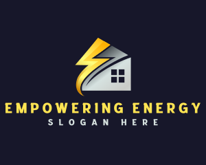 Electricity Energy House logo design