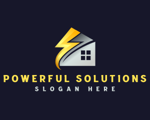 Electricity Energy House logo design