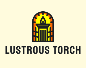 Torch Column Structure logo design