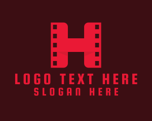 Cinema - Cinema Film Reel Letter H logo design