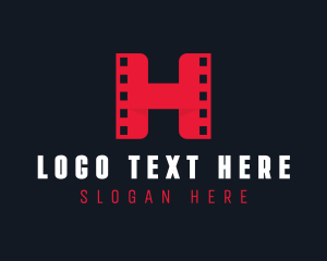 Cinema Film Reel Letter H logo