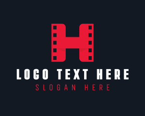 Cinema Film Reel Letter H Logo