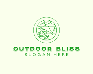 Outdoor Camping Backpack logo design